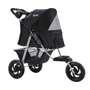 i.Pet Pet Stroller Dog Carrier Foldable Pram Large Black Aus