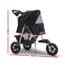 Load image into Gallery viewer, i.Pet Pet Stroller Dog Carrier Foldable Pram Large Black Aus