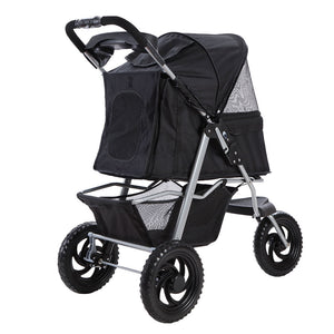 i.Pet Pet Stroller Dog Carrier Foldable Pram Large Black Aus