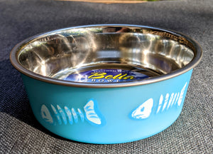 Cat Bowl by Bella Small Aqua Blue Fishbone Design Aus