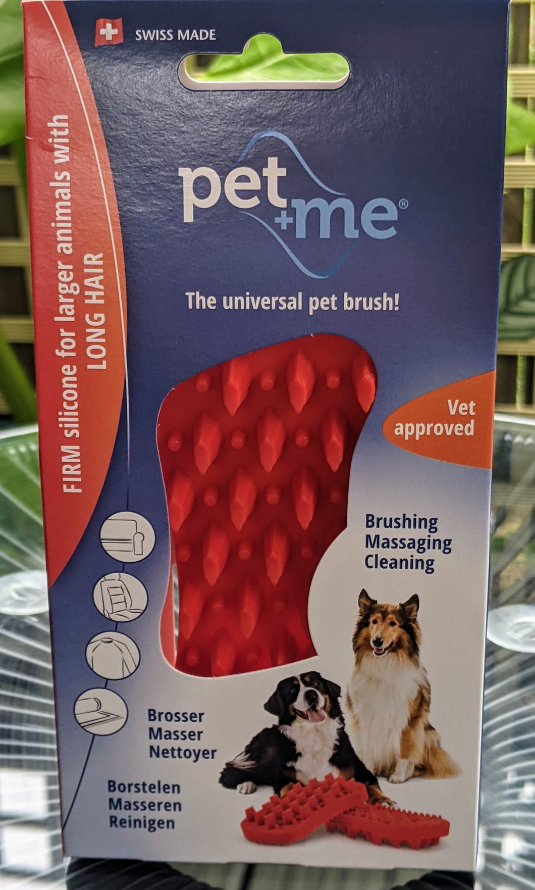 Brush Firm Silicone for Larger Dogs with Long Hair Aus