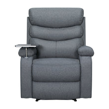 Load image into Gallery viewer, Artiss Recliner Chair Lounge Sofa Armchair Chairs Couch Fabric Grey Tray Table