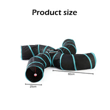 Load image into Gallery viewer, Pet Cat Kitten Puppy 4-Way Tunnel Play Toy Foldable Funny Exercise Tunnel Rabbit