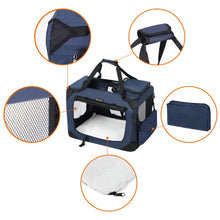 Load image into Gallery viewer, 2.2 FEANDREA Dog Kennel Transport Box Folding Fabric Pet Carrier 70cm Dark Blue