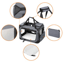 Load image into Gallery viewer, FEANDREA Dog Kennel Transport Box Folding Fabric Pet Carrier 70cm Grey