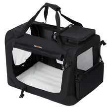 Load image into Gallery viewer, FEANDREA Dog Kennel Transport Box Folding Fabric Pet Carrier 60cm Black