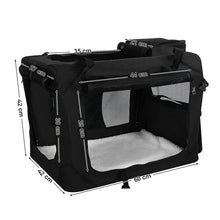 Load image into Gallery viewer, FEANDREA Dog Kennel Transport Box Folding Fabric Pet Carrier 60cm Black