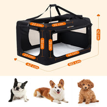 Load image into Gallery viewer, FEANDREA Dog Kennel Transport Box Folding Fabric Pet Carrier 60cm Black