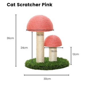 2.1 Floofi Mushroom Cat Scratcher (33cm Pink) FI-CT-105-RN / FI-CT-105-MM