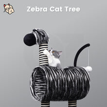 Load image into Gallery viewer, 2.5 Floofi Cat Tree Zebra - FI-CT-101-RN