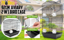 Load image into Gallery viewer, 1.8 Paw Mate Bird Cage Parrot Aviary Veer 2IN1 Design 92cm