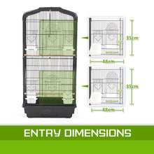 Load image into Gallery viewer, 1.8 Paw Mate Bird Cage Parrot Aviary Veer 2IN1 Design 92cm