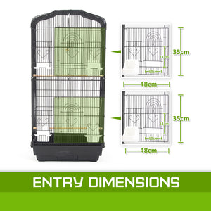 1.8 Paw Mate Bird Cage Parrot Aviary Veer 2IN1 Design 92cm