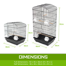 Load image into Gallery viewer, 1.8 Paw Mate Bird Cage Parrot Aviary Veer 2IN1 Design 92cm