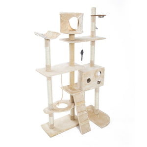 2.4 Paw Mate 170cm Beige Cat Tree Danie Multi Level Scratcher