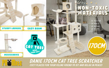 Load image into Gallery viewer, 2.4 Paw Mate 170cm Beige Cat Tree Danie Multi Level Scratcher