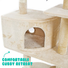 Load image into Gallery viewer, 2.4 Paw Mate 170cm Beige Cat Tree Danie Multi Level Scratcher