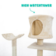 Load image into Gallery viewer, 2.4 Paw Mate 170cm Beige Cat Tree Danie Multi Level Scratcher