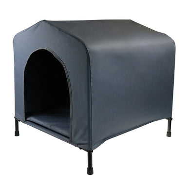 1.2 Grey M Portable Flea and Mite Resistant Dog Kennel House W Cushion