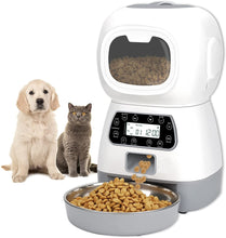 Load image into Gallery viewer, 1.1 3.5L Visible Automatic Digital Pet Dog Cat Feeder Food Bowl Dispenser