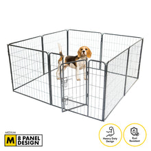 Load image into Gallery viewer, Dog Basic 8 Panel Pet Playpen Exercise Enclosure Cage Puppy Dog 80cm x 80cm