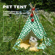 Load image into Gallery viewer, 1.3 Solid wood Cat Puppy tent nest with removable mattress