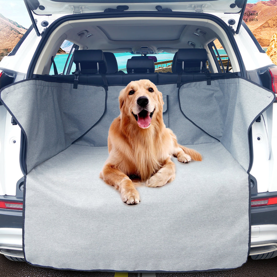 2A Ondoing Grey Dog Car Boot Cover SUV Liner Trunk Rear Cargo Hammock Waterproof Protector