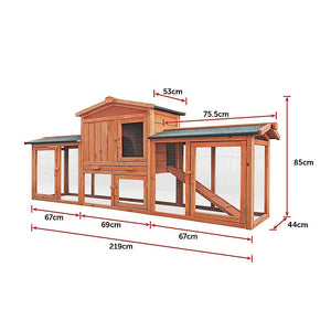 Rabbit Hutch Hutches Large Metal Run Wooden Cage Chicken Coop Guinea Pig