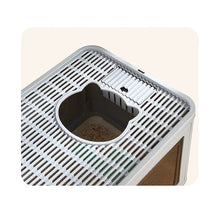 Load image into Gallery viewer, 3.4 Jumbo Hooded Cat Litter Box Tray Pet Kitty Toilet for Large Cats w Hair Grooming