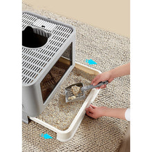 Load image into Gallery viewer, 3.4 Jumbo Hooded Cat Litter Box Tray Pet Kitty Toilet for Large Cats w Hair Grooming