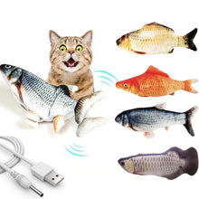 Load image into Gallery viewer, Flapping Fish Electronic Cat Toy 3D Fish Electric Simulation Fish Toys for Cats Pet Playing Toy cat supplies Aus