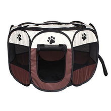 Load image into Gallery viewer, Portable Pet Tent Folding Dog House Cage Cat Tent Playpen Puppy Kennel Easy Operation Octagonal Fence Large Dogs House Aus